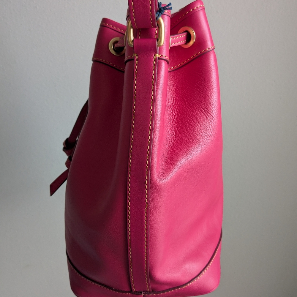 Dooney & Bourke Florentine Drawstring in Fuchsia - Picture 4 of 14